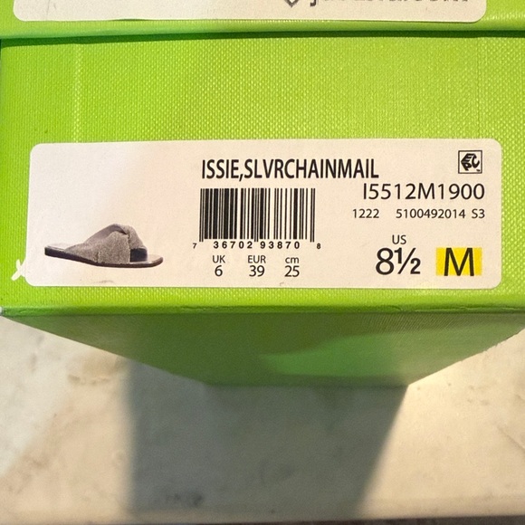 NEW SAM‎ EDELMAN SILVER SANDALS 8.5 - Picture 7 of 8